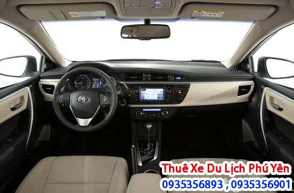 Nội thất xe cho thuê 4 chỗ Toyota altis Phú Yên : sang trọng,đầy đủ những tiện nghi cần thiết
